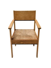 Art Deco Armchair by J.A. Muntendam, Solid Oak, Dutch Design, 1920s